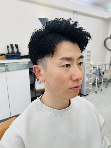 ツーブロアップバング