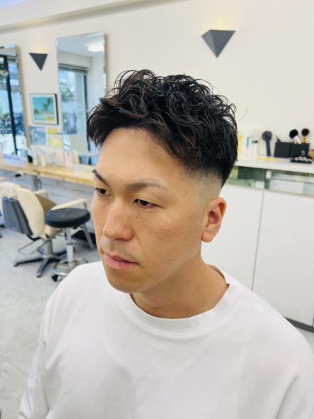 ピンパーマ ✖ スキンフェード