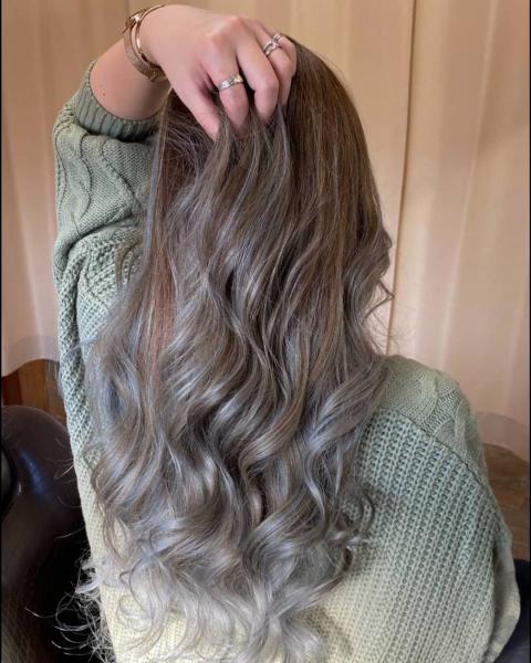 メッシュヘアー  アッシュカラー