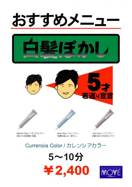 白髪ぼかし人気です♪