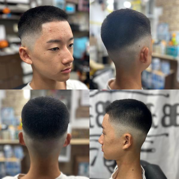 中学生おしゃれ坊主ハイスキンフェードカット