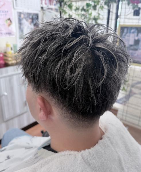 無造作ツイスパとメッシュ