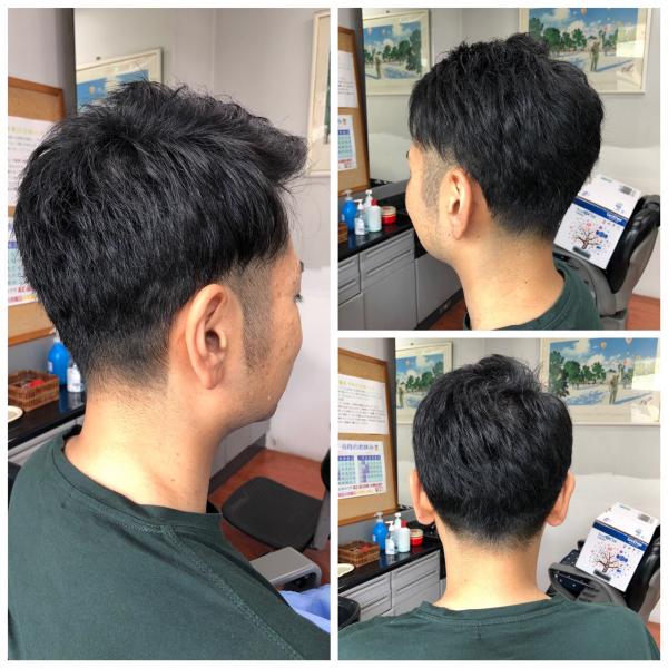 ツーブロックアップバング