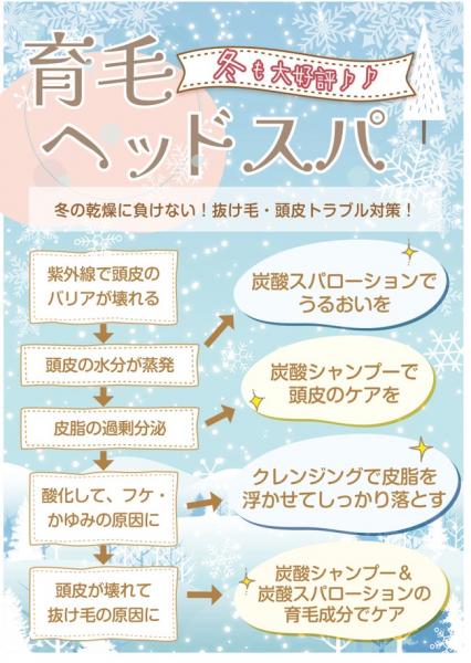 冬もおすすめ!育毛ヘッドスパ