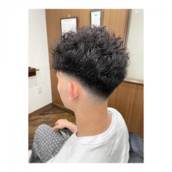 スキンローフェード×パーマ