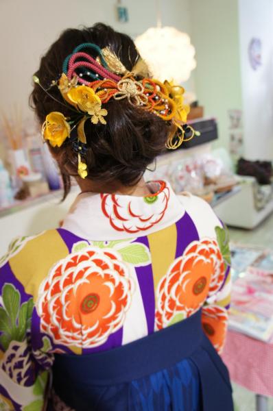 袴の着付けとヘアセット