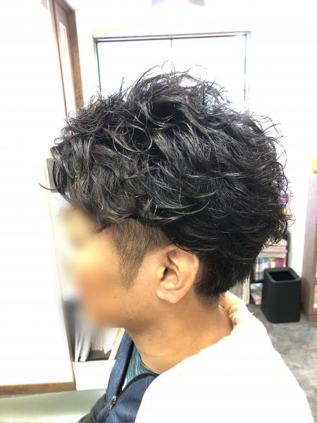 パーマスタイル サイドツーブロ