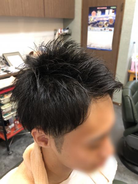 ツーブロアップバング