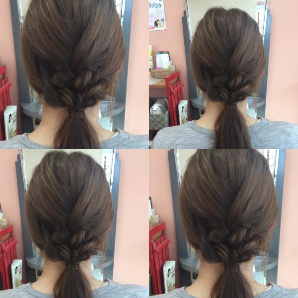 ストレートヘアアレンジ
