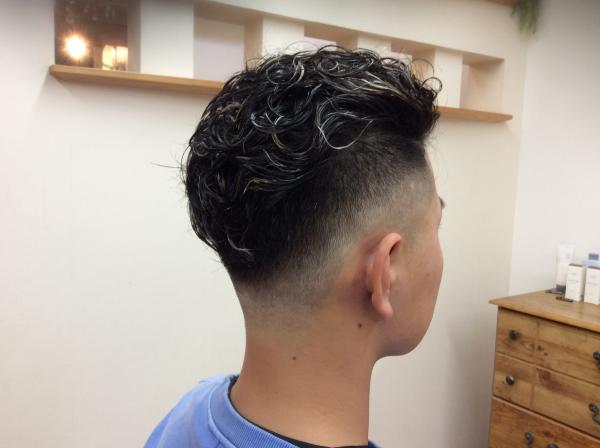 フェードカット&パーマ