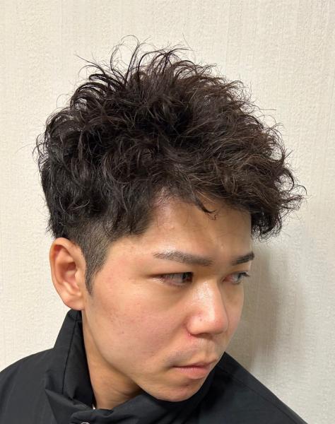 メンズパーマ(デザイン眉、お顔剃り、襟剃り含む)