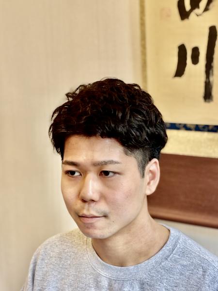 メンズパーマ(顔そり、眉、襟足込み)