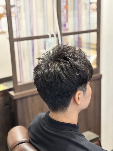 メンズパーマ(お顔そり、デザイン眉、襟足剃り含む)