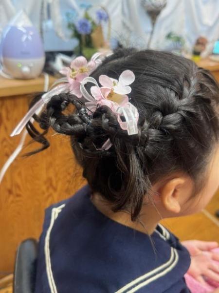 卒園式ヘアー