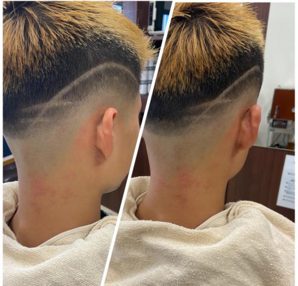 スキンフェード➕ライン