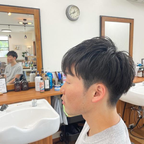 ツーブロック×ショートマッシュ