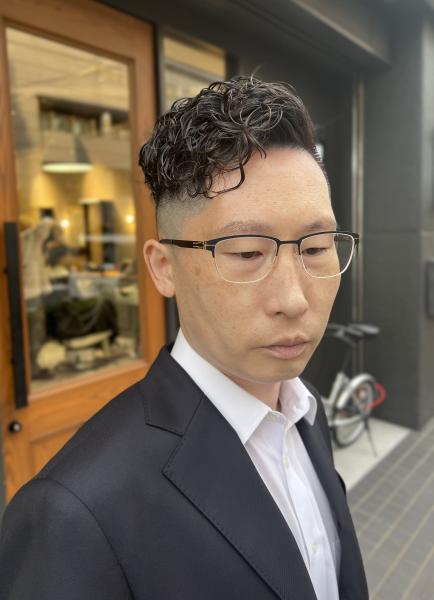 サイドパートパーマ