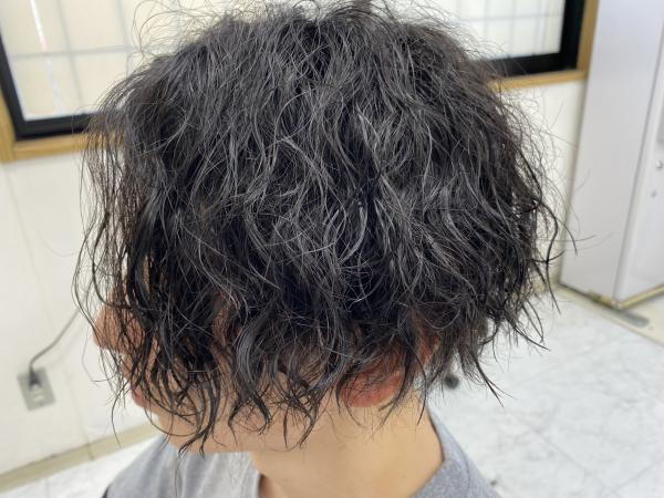 ツーブロック×ツイストスパイラル ミディアム