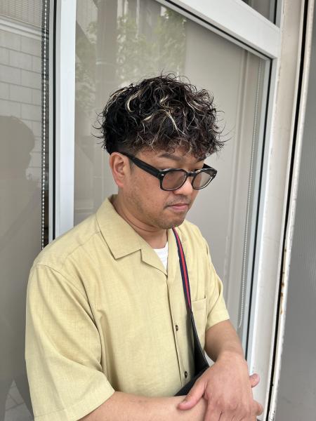 メッシュ×パーマ