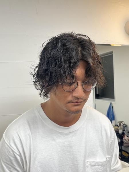 波巻きパーマ