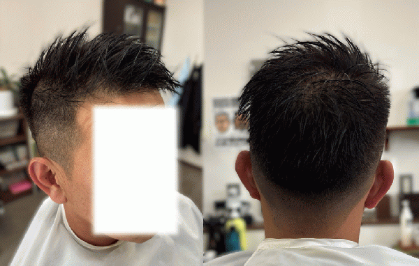 1.1mmフェード+白髪ぼかし(タイム10分)