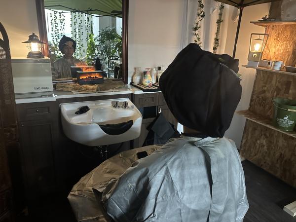 キャンプでシャンプー